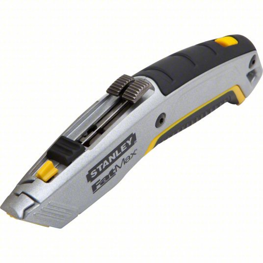 Stanley 10 - 789 Twin Blade Utility Knife 7 in Overall Lg, Steel Hook Tip, Rubberized, Metal/Rubber - KVM Tools Inc.KV45JW97