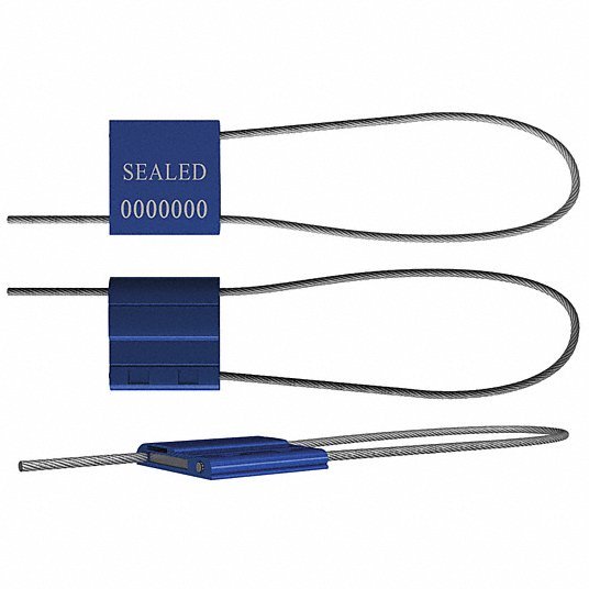 Universeal F150M - 2 BLUE50 Steel, 12 in Cable Lg, 1/16 in Cable Dia, 719 lb Breaking Strength, Gen Security, 50 PK - KVM Tools Inc.KV45LH52