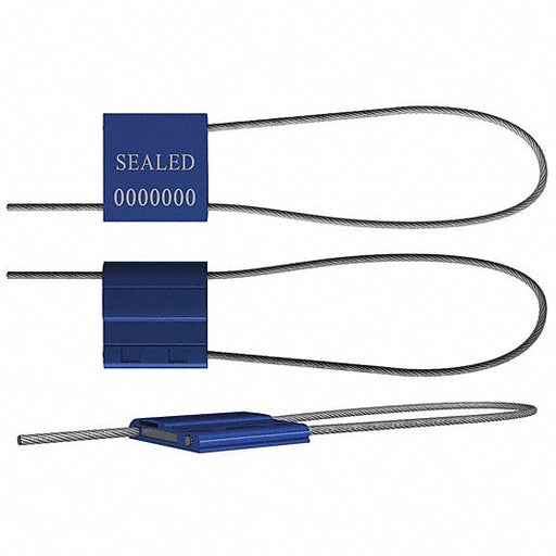 Universeal F150M - 2 BLUE50 Steel, 12 in Cable Lg, 1/16 in Cable Dia, 719 lb Breaking Strength, Gen Security, 50 PK - KVM Tools Inc.KV45LH52