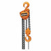Harrington CB080 - 10 Manual Chain Hoist Hook Mounted - No Trolley, 16,000 lb Lifting Capacity, 10 ft Lift Lg - KVM Tools Inc.KV46KK94