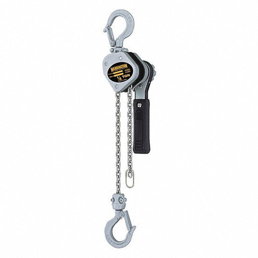 Harrington LX003 - 10 Lever Chain Hoist Hook Mounted No Trolley, 500 lb Lifting Capacity, 10 ft Lift Lg - KVM Tools Inc.KV49CY80