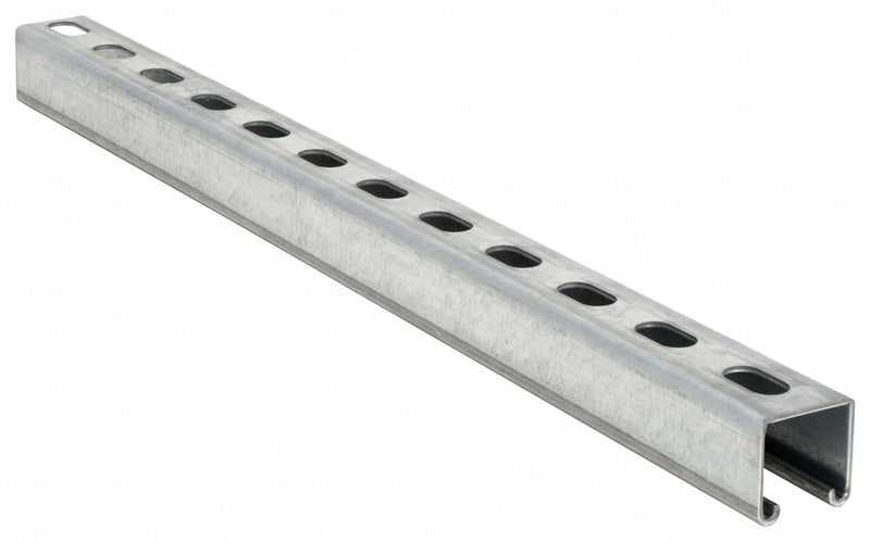 Approved Vendor FS-200SS PG 120.00 Superstrut Slotted Strut Channel, 1-5/8 in x 1-5/8 in x 10 ft, Steel, Pre-Galvanized, 12 ga, 330 lb Load Capacity