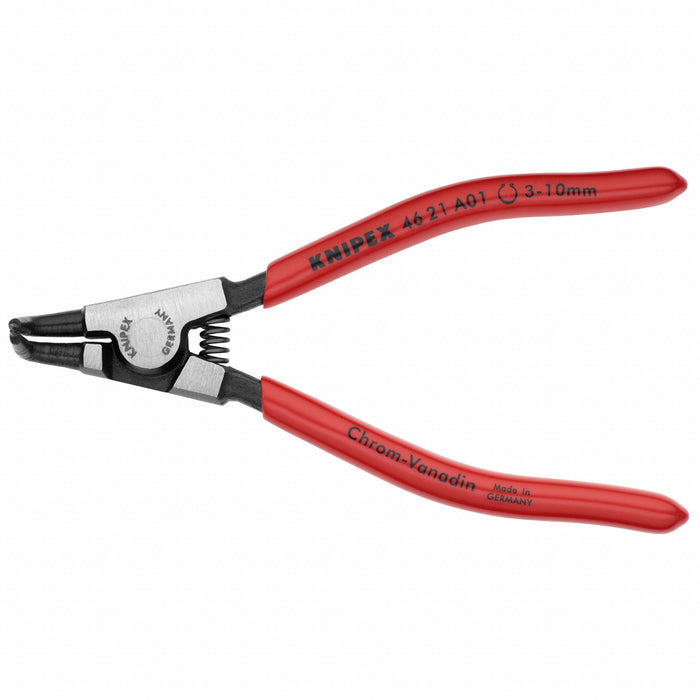 Knipex 46 21 A01 SBA Retaining Ring Plier, External, For 3 mm to 10 mm Shaft Dia, 0.035 in Tip Dia, 5 in Overall Lg