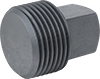 McMaster 4627K334 Medium-Pressure Iron Pipe Fitting, Plug with External Square Drive, 3/4 NPT