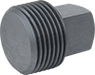 McMaster 4627K334 Medium-Pressure Iron Pipe Fitting, Plug with External Square Drive, 3/4 NPT
