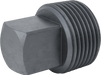 McMaster 4627K334 Medium-Pressure Iron Pipe Fitting, Plug with External Square Drive, 3/4 NPT
