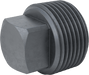 McMaster 4627K335 Medium-Pressure Iron Pipe Fitting, Plug with External Square Drive, 1 NPT