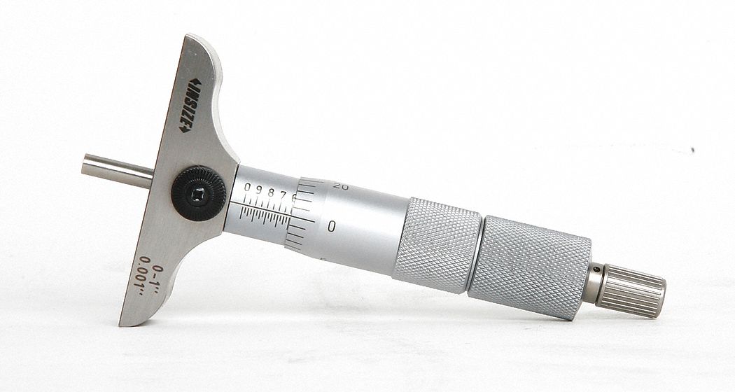 Insize 3241-B1 Mechanical Depth Micrometer, 0 to 1 in