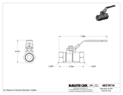 McMaster 4631K14 Steel Body On/Off Valve for Fuel, Graphite Seal, 1 NPT Female, 1000 PSI @ 200 Degree F Maximum