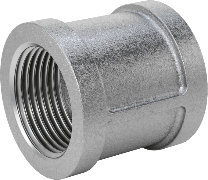 McMaster 4638K116 Low-Pressure Pipe Fitting, Galvanized Iron, Straight Connector, 1 NPT Female