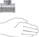 McMaster 4638K179 Low-Pressure Pipe Fitting, Galvanized Iron, Inline Tee Reducer, 1 x 3/4 NPT Female