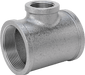 McMaster 4638K278 Low-Pressure Pipe Fitting, Galvanized Iron, Inline Tee Reducer, 2 x 1 NPT Female