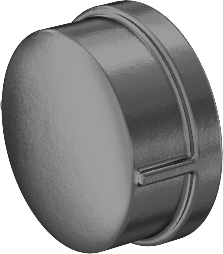 McMaster 4638K781 Low-Pressure Pipe Fitting, Galvanized Iron, Cap, 2 NPT Female, Class 150