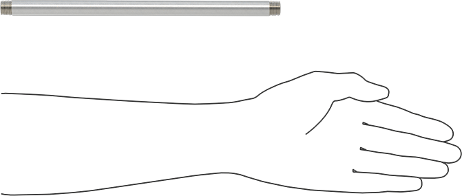 McMaster 46755K92 Thick - Wall 304/304L Stainless Steel Pipe Nipple Threaded on Both Ends, 1/4 Pipe Size, 10" Long - KVM Tools Inc.KV46755K92