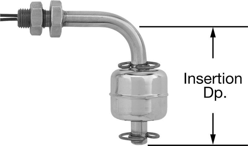McMaster 46815K17 Horizontal - Mount Float Switch for Food and Beverage, Through - Wall Connection - KVM Tools Inc.KV46815K17