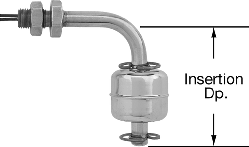 McMaster 46815K17 Horizontal - Mount Float Switch for Food and Beverage, Through - Wall Connection - KVM Tools Inc.KV46815K17