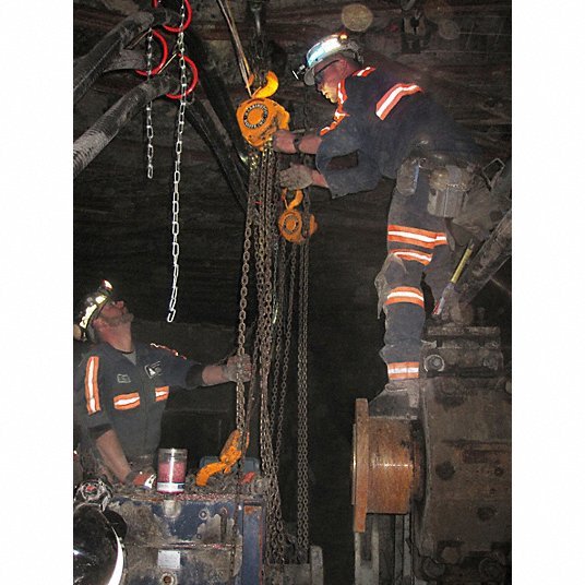 Harrington CB080 - 10 Manual Chain Hoist Hook Mounted - No Trolley, 16,000 lb Lifting Capacity, 10 ft Lift Lg - KVM Tools Inc.KV46KK94