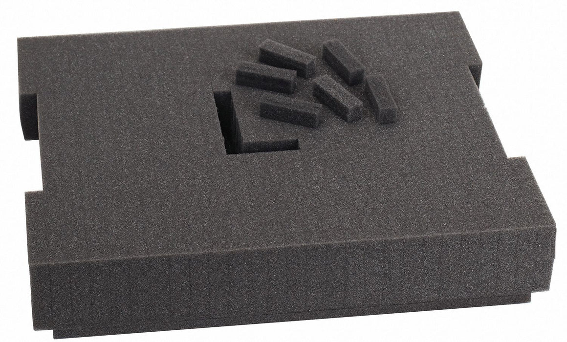 Bosch FOAM-201 Foam Insert, Black, 12 1/2 in Overall Wd, 15 3/4 in Overall Lg, 0 Compartments, Foam