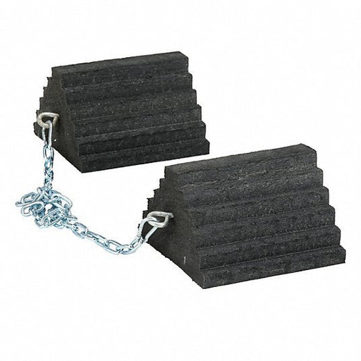 Checkers CH4121 - 8 - CH3 Wheel Chock Rubber, 55 in Max Compatible Wheel Dia, 10,000 lb Vehicle Wt - Max, 2 Chocks, 1 PR - KVM Tools Inc.KV471F55