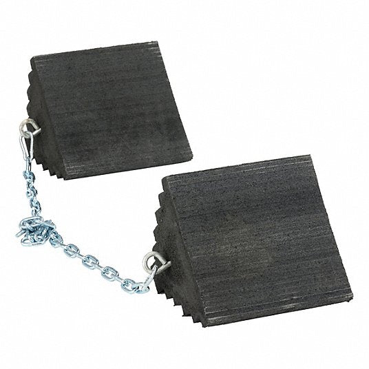 Checkers CH4121 - 8 - CH3 Wheel Chock Rubber, 55 in Max Compatible Wheel Dia, 10,000 lb Vehicle Wt - Max, 2 Chocks, 1 PR - KVM Tools Inc.KV471F55