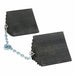 Checkers CH4121 - 8 - CH3 Wheel Chock Rubber, 55 in Max Compatible Wheel Dia, 10,000 lb Vehicle Wt - Max, 2 Chocks, 1 PR - KVM Tools Inc.KV471F55