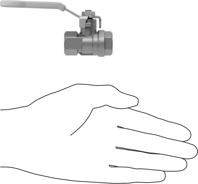 McMaster 47865K21 Brass Body On/Off Valve with Lever Handle, 1/4 NPT Female, 4.5 Cv, 600 psi, FM Approved