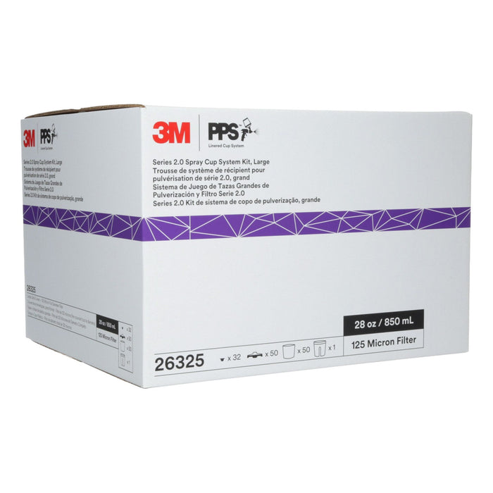 3M 26325 Spray Gun Cup Liner Kit, PPS, Plastic, Spray Cup Systems