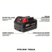 Milwaukee 48 - 11 - 1828 M18 REDLITHIUM XC3.0 Battery, 3.0Ah, Extended Capacity, 18V, Li - Ion Battery - KVM Tools Inc.KV2PYZ8