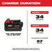 Milwaukee 48 - 11 - 1828 M18 REDLITHIUM XC3.0 Battery, 3.0Ah, Extended Capacity, 18V, Li - Ion Battery - KVM Tools Inc.KV2PYZ8