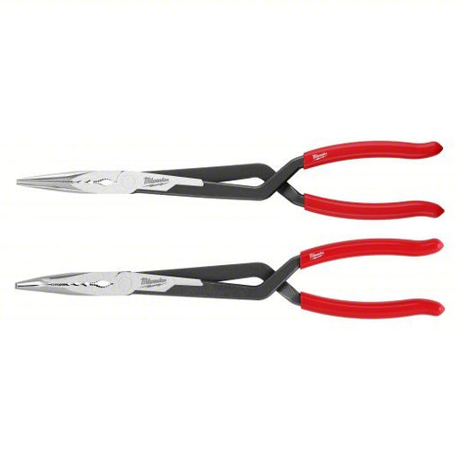 Milwaukee 48 - 22 - 6542 Long Reach Pliers Set 3 in Max Jaw Opening, 15 1/8 in Overall Lg, 3 in_3 1/4 in Jaw Lg, Serrated - KVM Tools Inc.KV810VD6
