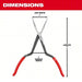 Milwaukee 48 - 22 - 6542 Long Reach Pliers Set 3 in Max Jaw Opening, 15 1/8 in Overall Lg, 3 in_3 1/4 in Jaw Lg, Serrated - KVM Tools Inc.KV810VD6