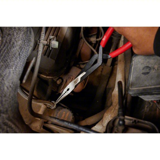 Milwaukee 48 - 22 - 6542 Long Reach Pliers Set 3 in Max Jaw Opening, 15 1/8 in Overall Lg, 3 in_3 1/4 in Jaw Lg, Serrated - KVM Tools Inc.KV810VD6
