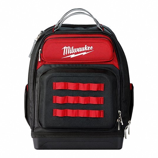 Milwaukee 48 - 22 - 8201 Tool Backpack 18 in W 9 7/16 in D 20 3/8 in H, Ballistic Nylon, Red, 46 Inside Pockets - KVM Tools Inc.KV416P44