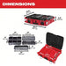 Milwaukee 48 - 22 - 8424 PACKOUT Tool Case 22 1/8 in Wd, 16 1/4 in Dp, 6 1/2 in Ht, Plastic, 5 Compartments - KVM Tools Inc.KV488A56