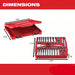 Milwaukee 48 - 22 - 9010 47pc 1/2" Drive Metric & SAE Ratchet and Socket Set - KVM Tools Inc.KV55KM74
