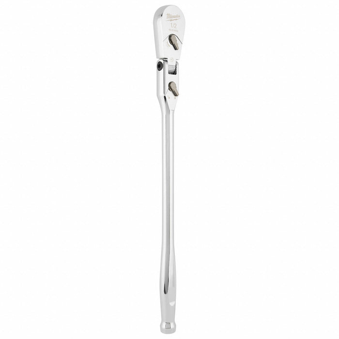 Milwaukee Tool 48-22-9052 Flex Head Ratchet, 1/2 in Drive, Pear, Reversible, 18 in, Chrome