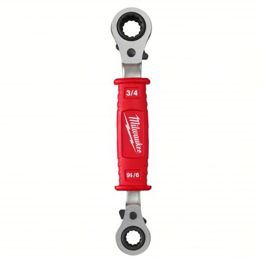 Milwaukee 48 - 22 - 9212 Insulating Box Wrench Forged Steel, Natural, 1/2 in_9/16 in_5/8 in_3/4 in Head Size, Std - KVM Tools Inc.KV793NG1