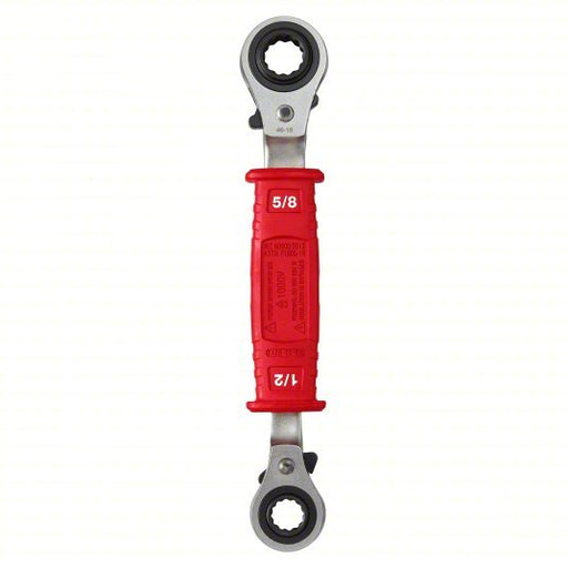 Milwaukee 48 - 22 - 9212 Insulating Box Wrench Forged Steel, Natural, 1/2 in_9/16 in_5/8 in_3/4 in Head Size, Std - KVM Tools Inc.KV793NG1