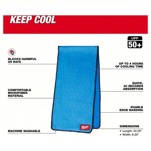 Milwaukee 48 - 73 - 4541 Cooling Towel Blue, Universal, Microfiber - KVM Tools Inc.KV817GH3