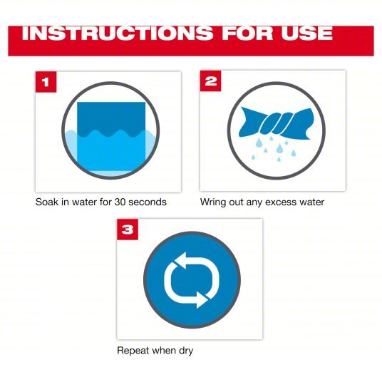 Milwaukee 48 - 73 - 4541 Cooling Towel Blue, Universal, Microfiber - KVM Tools Inc.KV817GH3
