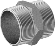McMaster 4810T239 British Standard Low - Pressure 304 Stainless Steel Pipe Fitting Straight Adapter, 2 BSPT Male x NPT Male - KVM Tools Inc.KV4810T239