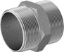 McMaster 4810T239 British Standard Low - Pressure 304 Stainless Steel Pipe Fitting Straight Adapter, 2 BSPT Male x NPT Male - KVM Tools Inc.KV4810T239