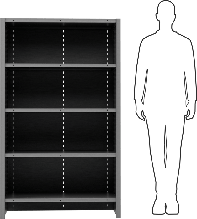 McMaster 4829T325 Heavy Duty Shelving, Closed, 5 Shelves, 36" × 60" × 24", Painted Steel, Gray, 7,000 lb Capacity