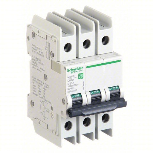 Schneider M9F43320 IEC Miniature Circuit Breaker 20 A Amps, 14kA at 120/240V AC, Screw Clamp, D - KVM Tools Inc.KV482N09