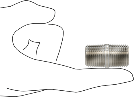 McMaster 4830K172 Standard - Wall 304/304L Stainless Steel Pipe Nipple Threaded on Both Ends, 1/2 NPT, 1 - 1/2" Long - KVM Tools Inc.KV4830K172