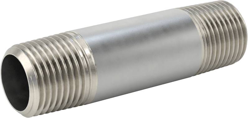 McMaster 4830K175 Standard-Wall 304/304L Stainless Steel Pipe Nipple, Threaded on Both Ends, 1/2 NPT, 3" Long