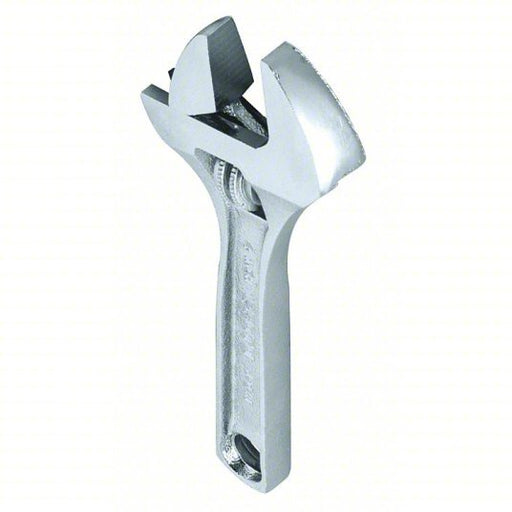 Proto J712A Adjustable Wrench Alloy Steel, Chrome, 12 in Overall Lg, 1 9/16 in Jaw Capacity, Plain Grip - KVM Tools Inc.KV483J32