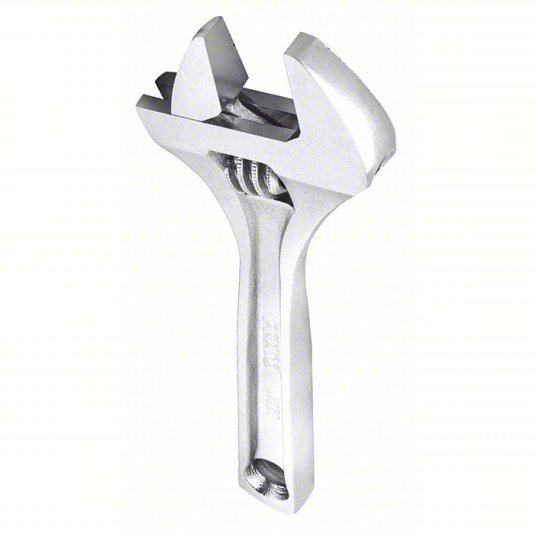Proto J706A Adjustable Wrench Alloy Steel, Chrome, 6 in Overall Lg, 15/16 in Jaw Capacity, Plain Grip - KVM Tools Inc.KV483J29