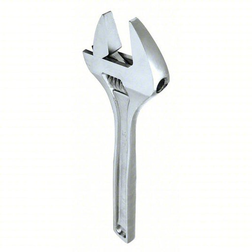 Proto J715A Adjustable Wrench Alloy Steel, Chrome, 15 in Overall Lg, 1 7/8 in Jaw Capacity, Plain Grip - KVM Tools Inc.KV483J33