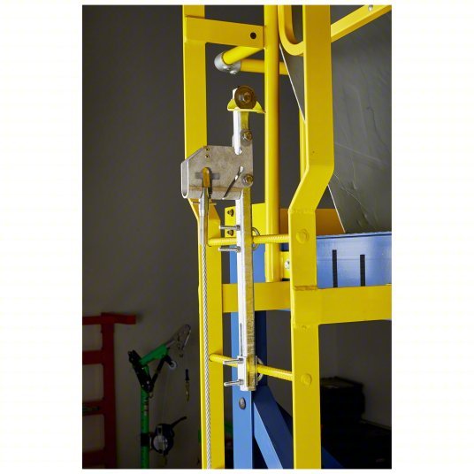 Lad - Saf 6118030 Cable Vertical Safety System Trailing, Steel, Auto, 30 ft Lifeline Lg, 620 lb Capacity - KVM Tools Inc.KV487R49